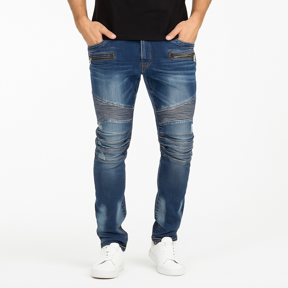 RAW X Men's Skinny Fit Flexible Moto Biker Jeans Size 36W X 32L NWOT